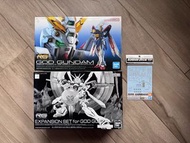 全新 Bandai RG 1/144 God Gundam & Expansion Set for God Gundam 神高達 特效 配件包 連 專用水貼