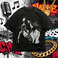 Kemeja-T Corak Rap Merch Bercetak Drake Kemeja Hip Hop Retro Kapas Lengan Pendek Kasual Longgar Paka