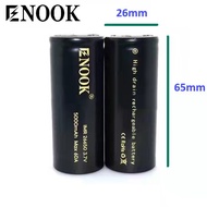 Authentic 2 PC Enook Battery 26650 5000mAh 60A Black Rechargeable Battery 3.7v Lithium Battery