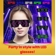 LED Flashing Light-Up Party Glasses - Spectacles with Blinking Lights - Cermin Mata Led Spek LED - F