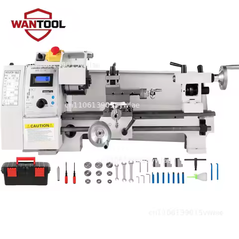 Mini Metal Lathe 8x14'' 2250PRM Variable Speed 600W Metal Working Lathe Milling Machine, Various Typ