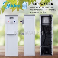 Midea YL1932 Hot &amp; Cold Bottle Type Water Dispenser - Compressor Cooling - Floor Standing - White Grey