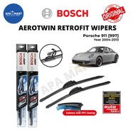 Genuine Bosch Aerotwin Retrofit U Hook Wiper Set for Porsche 911 (997)(Year 2004-2013) (22"/21")