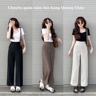 Wide-leg pants 87cm-99cm long for short women under 1m52 -1m60 for women, cover belly fat, wear to w