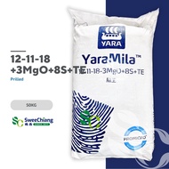 Yara YaraMila Complex 12-11-18-3MgO+8S+TE 50kg (Chloride-free SOP Based compound fertilizer/Baja bua