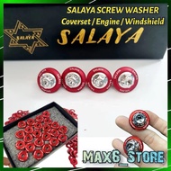 ORIGINAL SALAYA WASHER SALAYA CNC ALLOY M6 M8 M10 M12 M14 SCREW SKRU COVERSET CASING ENGINE VISOR NU