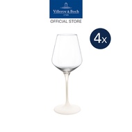 Villeroy & Boch - Manufacture Rock blanc ชุดแก้วไวน์ขาว 4 ชิ้น ก้านสีขาว (11-3799-8120)
