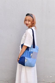 【Pinkoi x miffy】MIFFY藍、黑色牛仔拼布袋