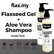 Flaxmy Flaxseed Hair Gel & Aloe Vera Hair Shampoo (COMBO PACK)