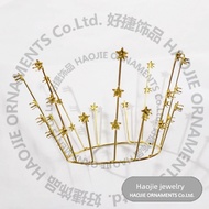 crown kids Gypsophila mahkota berlian imitasi kek hiasan mahkota berlian penaik mahkota bulat mahkot