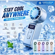 【199 Speed】Ice Cooling Turbo Fan Portable Mini Handheld Fan with 199 Speed Strong Wind & Ice Cooling