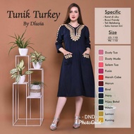 DASTER ARAB DLUSIA NEW TUNIK TURKEY FENDI  LULU || RAYON SUPER GRADE A || RESLETING