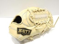 限量店家訂製款 日本品牌 ZETT 硬式牛皮 棒壘球 野手手套 T網檔(BPGT-362SP5837)奶油色