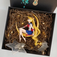 Sailor Moon Gift Box Shuibingyueyue Hare Hand-Made Cake Decoration Birthday Gift Full Set Car Doll