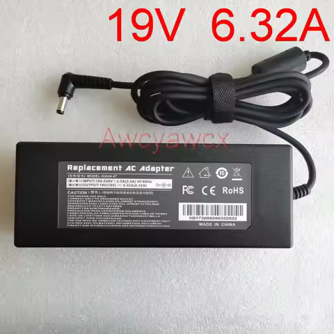 Gaming Laptop Adapter 19V 6.32A 120W 5.5mm*2.5mm AC Power Charger For Asus Notebook N750 N53S GL502V