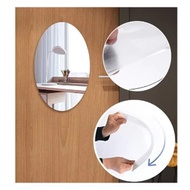 Oval Mirror Waterproof Wall Sticker Mirror 25x40cm High Quality Acrylic Self-adhesive