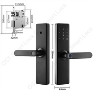 Smart Door Lock 4 In 1 Home Security Fingerprint Door Knob Password Smart Door Knob Digital Door Loc
