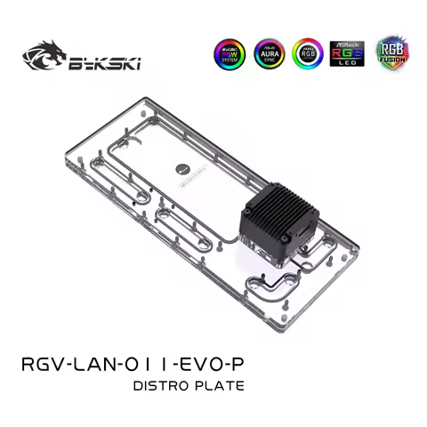Bykski RGV-LAN-O11-EVO-P Distro Plate For LIAN LI O11 EVO Chassis Use ARGB,RGB Reservoir Water Cooli