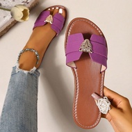 Dép chữ H thương hiệu xuân/hè mới, dép quai hậu thời trang nữ, dép đế bệt hở mũi thoải mái màu đen,