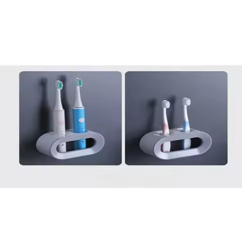 Toothbrush Stand Oral B Brush Holder Bathroom Accessories Electric Toothbrush Holder Double Hole Wal