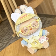 F 1st Generation 2nd Generation 17cm labubu Vinyl Doll labubu Sitting Party Clothing Replacement Clo