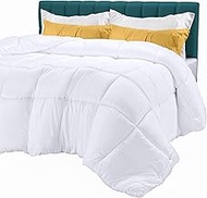 Utopia Bedding Down Alternative Comforter (King, White) - All Season Comforter - Plush Siliconized F