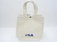 FILA 布質流行款.小型手提肩背兩用包 (BMV-7014-WT)米白色