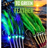 TJ ASSIST HOOK Tenggiri Crazy Fly Lure Size 1/0 & 2/0 | 4 Colour Killer | Hook Kuat Tahan GT Jenahak