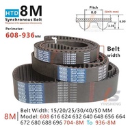 8M HTD 4 9D Timing Belt Perimeter 608-936Mm Model 608-8M 616-8M 624-8M 632-8M 640-8M 648-8M 656-8