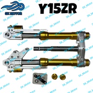 Yamaha Y15ZR Y15 YSUKU USD (UP SIDE DOWN) Front Fork + CNC Steering Stem Gold / Fork Depan