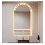 MNS  Toilet Mirror Wall Mounted Arch Smart Bathroom Mirror Toilet Bathroom Mirror Led Illuminated Vanity Mirror