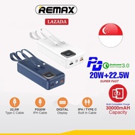 [HyBrid Remax Authentic] RPP-550 30000mAH Suji Series 20W+22.5W PD+QC Super Fast Charging Power Bank With Cable