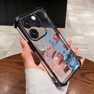 OPPO Reno 15 Pro 5G Reno15 F 5G Cute Stitch Case Custom Name Soft Casing Candy Color Shockproof Cove