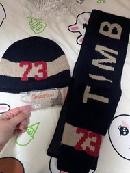 全新 名牌 timberland scraf 幼童 保暖 小童 Timberland wool + cotton scarf &amp; hat  小童 冷帽 頸巾