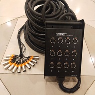 Kabel snake isi 12ch KREZT + Box snake KREZT Dan Conektornya 10 Meter