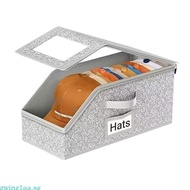 zwinz1aa Stackable Hat Organiser Box With Transparent Window Durable PP Board Men Storage Case