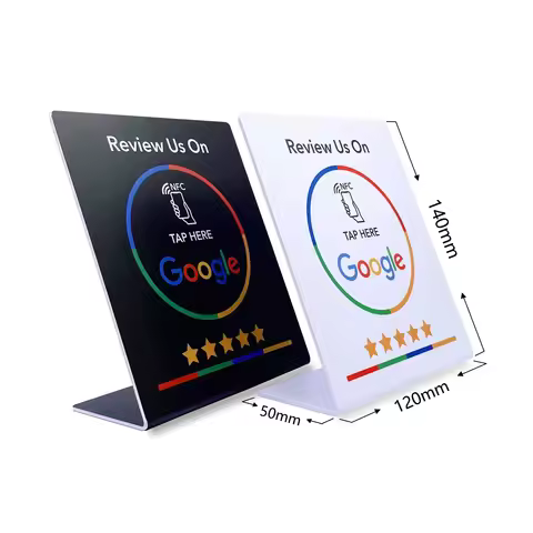 5YOA Google Review Card NFC Station 13.56Mhz Programmable Table NFC Google Reviews Display Bending C