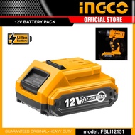 INGCO Tools ชุดแบตเตอรี่ลิเธียมไอออนเดิม S12 12V 1.5Ah รุ่น FBLI12152 FBLI12151 FBLI12153(ชาร์จ TYPE