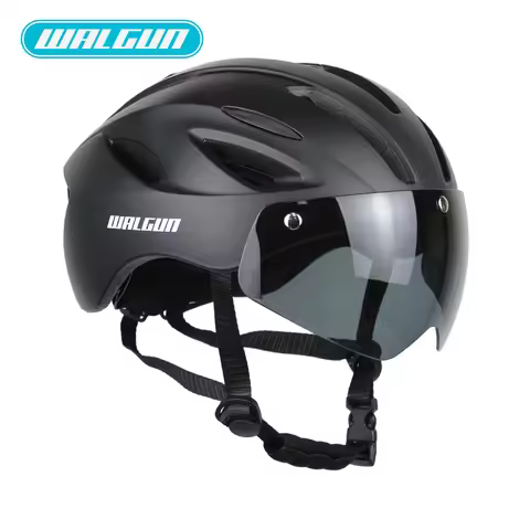 Lightweight Urban Cycling Helmet with Lens CE Certified ABS+PC for Men Women Road MTB Ebike Bicycle 