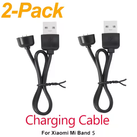 2 Pack for Amazfit Band 5 Xiaomi Mi Band 7/6/5 USB Smart Watch Charger Replacement Charger Charging 