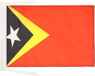 AZ FLAG East Timor Flag 18'' x 12'' Cords - East Timorese Small Flags 30 x 45cm - Banner 18x12 in