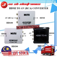 HDMI TO AV RCA / AV RCA TO HDMI CONVERTER BOX ADAPTER HDMI2AV AV2HDMI - HD100 / HD118 / HD200