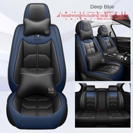Perdana Axia Bezza Myvi Viva V6 Vios 2011-2018 Hilux Inspira Semi Leather Car Seat Cover 5-seater Universal Car Seat Cover Is Waterproof And Breathable, Suitable for All Seasons 1