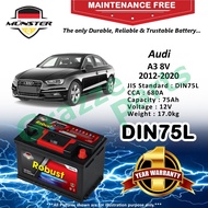 Münster Robust MF CMF DIN75 | DIN75L | 57539 (75AH) Car Battery Bateri Kereta for Audi A3 8V 2012-20