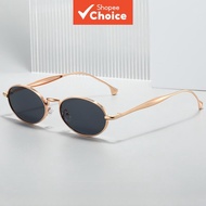 Vintage Style Metal Sunglasses for Men Women Small Oval Designer Shades Fashion Eyewear Inspired Aes