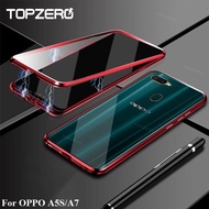 TOPZERO Ốp Kim Loại Hấp Thụ Từ Tính Bảo Vệ Toàn Diện 360 ° Cho OPPO A5S Ốp Điện Thoại Khung Kim Loại