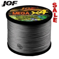 JOF 1000M 500M X4 Strands Braided Fishing Line Strong Multifilament PE Line Fishing Wire 18LB-80LB S