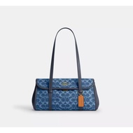 [READY STOCK MY] Bridget Flap Shoulder Bag In Signature Denim in Indigo (CDE94)