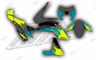 Decal stiker xabre setiker dekal xabre full body modifikasi motif abu biru tosca list hijau stabilo