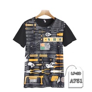 Mechanic Tools Screwdriver T-Shirt Kids and Adults 3D Printing LP3D-A751